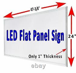 LED Light Box Sign Your Custom Wording- Logos 48x24 window sign Custom Design