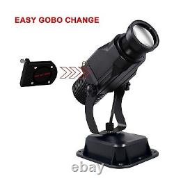 LED Logo Gobo Projector with Manual Zoom DJ Effect Light Custom Gobos for Com