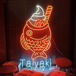 LED Neon Signs Taiyaki Night Light for Room Wall Store Decor 22X11-FREESHIP