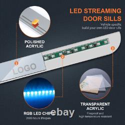 Lighted Door Sill Plates LED Car LOGO DC 12V Fit For Dodge Challenger 2007-2023