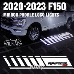 Logo For 2021-2023 Ford F150 Raptor Courtesy Mirror Puddle LED Lights Projector