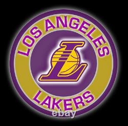 Los Angeles Lakers Logo 3D LED 20x20 Neon Sign Lamp Light Nightlight Decor EY