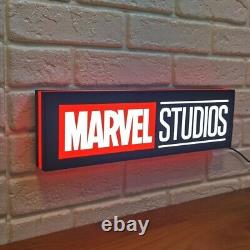 Marvel Studio Logo LED Lightbox Light Great Room Decor Sign for Man Cave