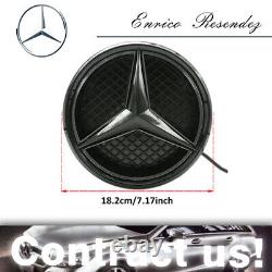 Mercedes Benz Grille Logo Light E CLA ML C 2012-2018 Black Car Led Emblem