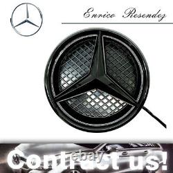 Mercedes Benz Grille Logo Light E CLA ML C 2012-2018 Black Car Led Emblem