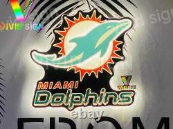 Miami Dolphins Logo LED 3D Neon Sign 17x16 Light Lamp Beer Bar