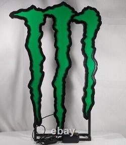Monster Energy LED Light Up Claw Logo 26 Sign Tested and Working