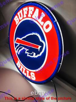 Montreal Canadiens Round Logo LED 3D Neon Sign Light Lamp 16x16