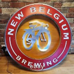 New Belgium Brewing Bicycle Light Up LED Bar Decor Sign Fat Tire Beer Logo 30