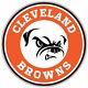 New Cleveland Browns Retro Round Logo LED 3D Neon Sign Light Lamp 16x16