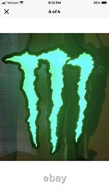 New In Box Monster Energy Team 13 Led Light Up Logo Sign Display Rare