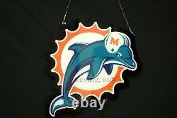 New Miami Dolphins 2D LED Neon Sign 22 Lamp Beer Wall Decor Room Bar Light Logo
