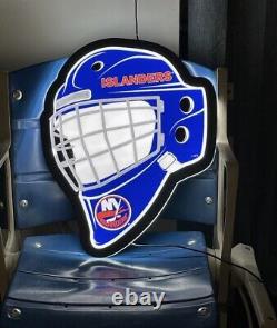New York Islanders Goalie Helmet Logo Mask Wall Decor LED Light Ilya Sorokin New