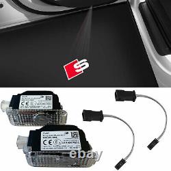 Original Audi S Sport LED Courtesy Lights Door Logo Adapter for Many Audi
