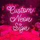 Personalized Neon Sign Custom Name Logo Signs Acrylic Wall Decor LED Night Light