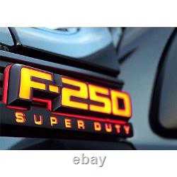 RECON 264285BK 11-16 Superduty F-250 Illuminated Amber-Red-White Emblem LED
