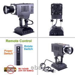 Remote Spin 30W LED Logo HD Zoom AD Lamps Clubs DJ Projector Advertising Lights