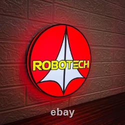 Robotech Logo LED Lamp Cool 3D Printed -Light Up Your Space with Sci-Fi Style