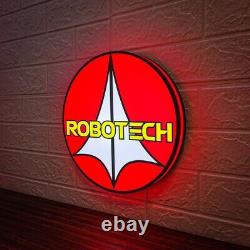 Robotech Logo LED Lamp Cool 3D Printed -Light Up Your Space with Sci-Fi Style