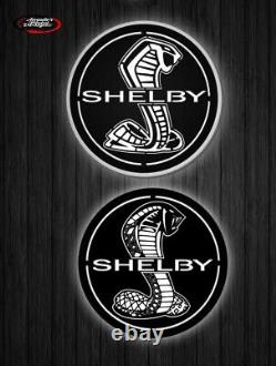 SHELBY LED WALL LIGHT SIGN LOGO POWDER COATED 20x20 MADE IN USA, STEEL