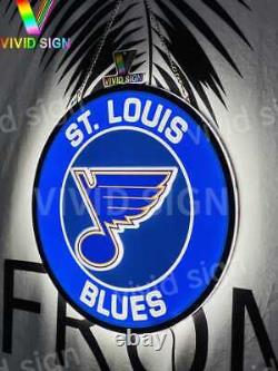 St. Louis Blues Logo 3D LED 16x16 Neon Sign Light Lamp Beer Bar Wall Decor