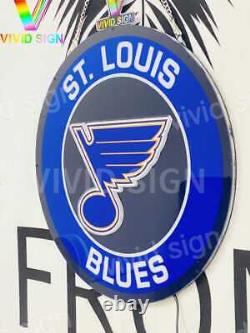 St. Louis Blues Logo 3D LED 16x16 Neon Sign Light Lamp Beer Bar Wall Decor