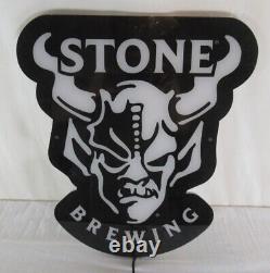 Stone Brewing Gargoyle Logo LED Light Up Sign Man Cave Home Bar Dorm Room