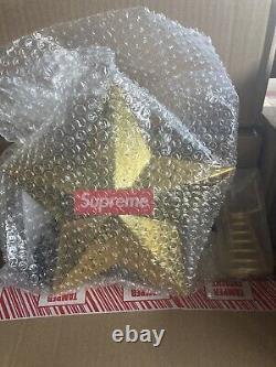 Supreme Christmas Tree Topper Gold LED Light Box Logo IN HAND