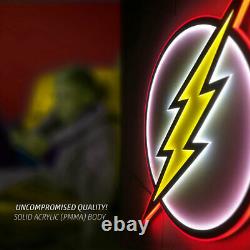 THE FLASH DC LOGO LIGHT Large LED 23 Store Display Comic Sign by BRANDLITE