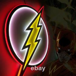 THE FLASH DC LOGO LIGHT Large LED 23 Store Display Comic Sign by BRANDLITE