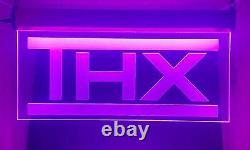 THX CERTIFIED LOGO LED SIGN GLASS HOME THEATER Lighted Neon Signs Mancave Room