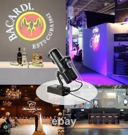 US 20W Indoor LED Gobo Projector Logo Light Stage Lights +Rotating Glass Gobos