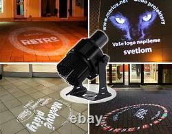 US 40W Outdoor Black Desktop Mountable LED Gobo Projector Advertising Logo Light