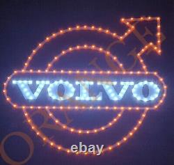 VOLVO TRUCK / LORRY LED LOGO LIGHT orange CABIN LED SIGN 50x50cm + FREE DIMMER