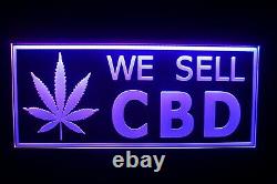 We Sell CBD Sold Here LED Signs Oil Shop Open Windows Neon Light Welcome Sign